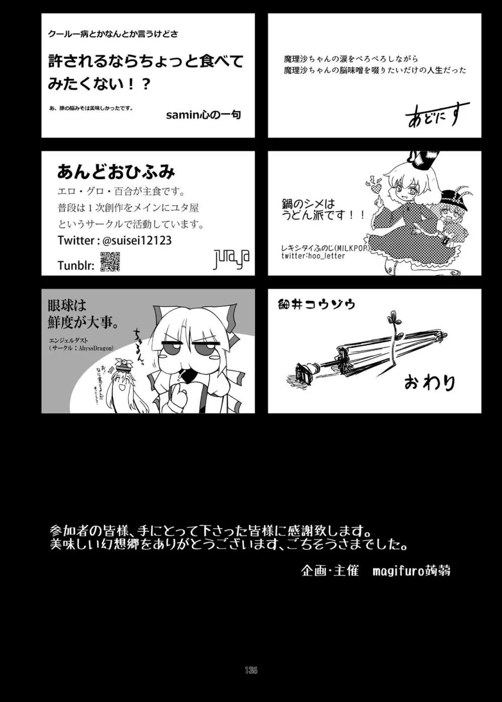 R-18Gな幻想郷のごはん合同誌 Page.135