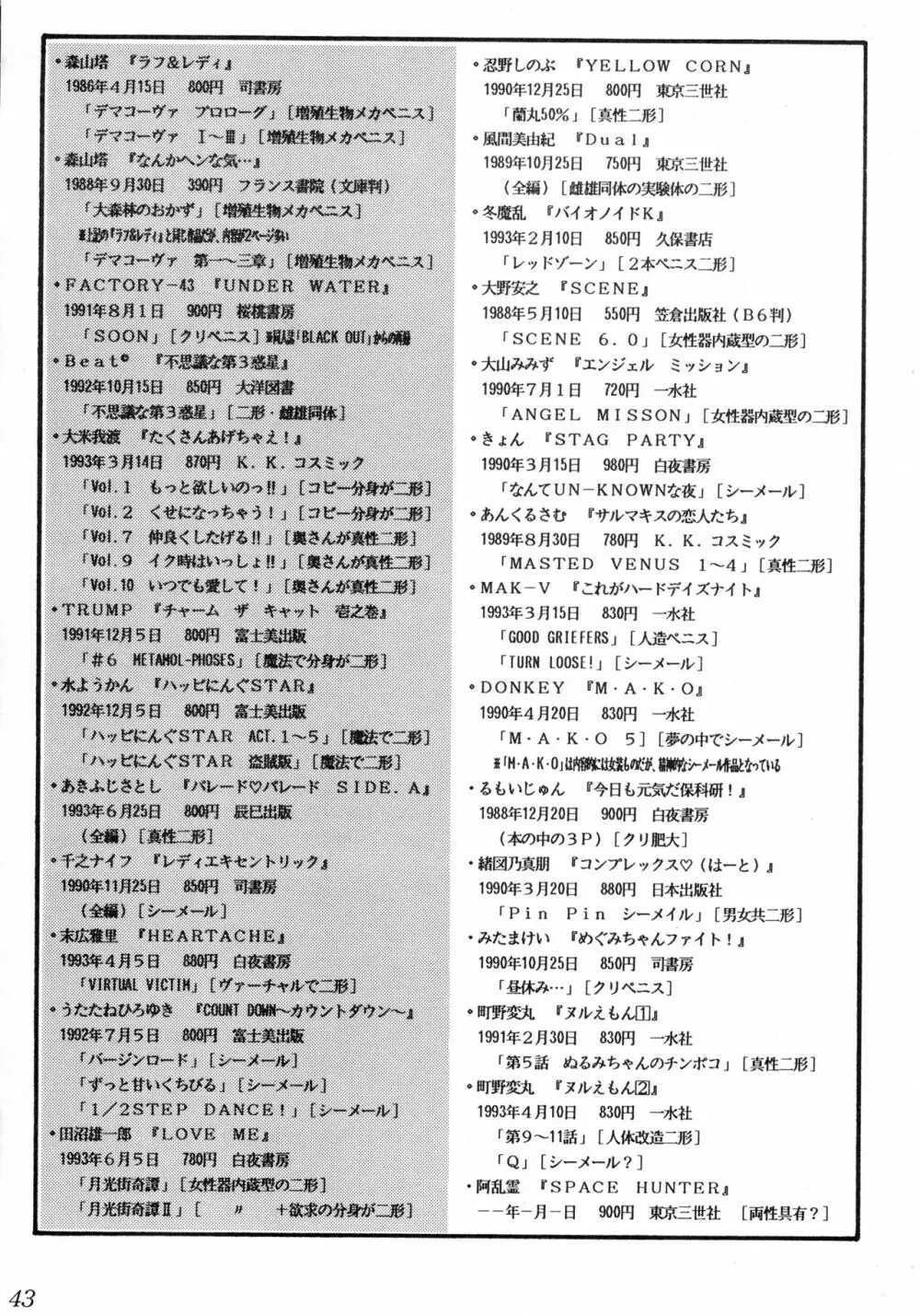 両性具有ONLY マガジン SERAPHITA Vol. 0 Page.45