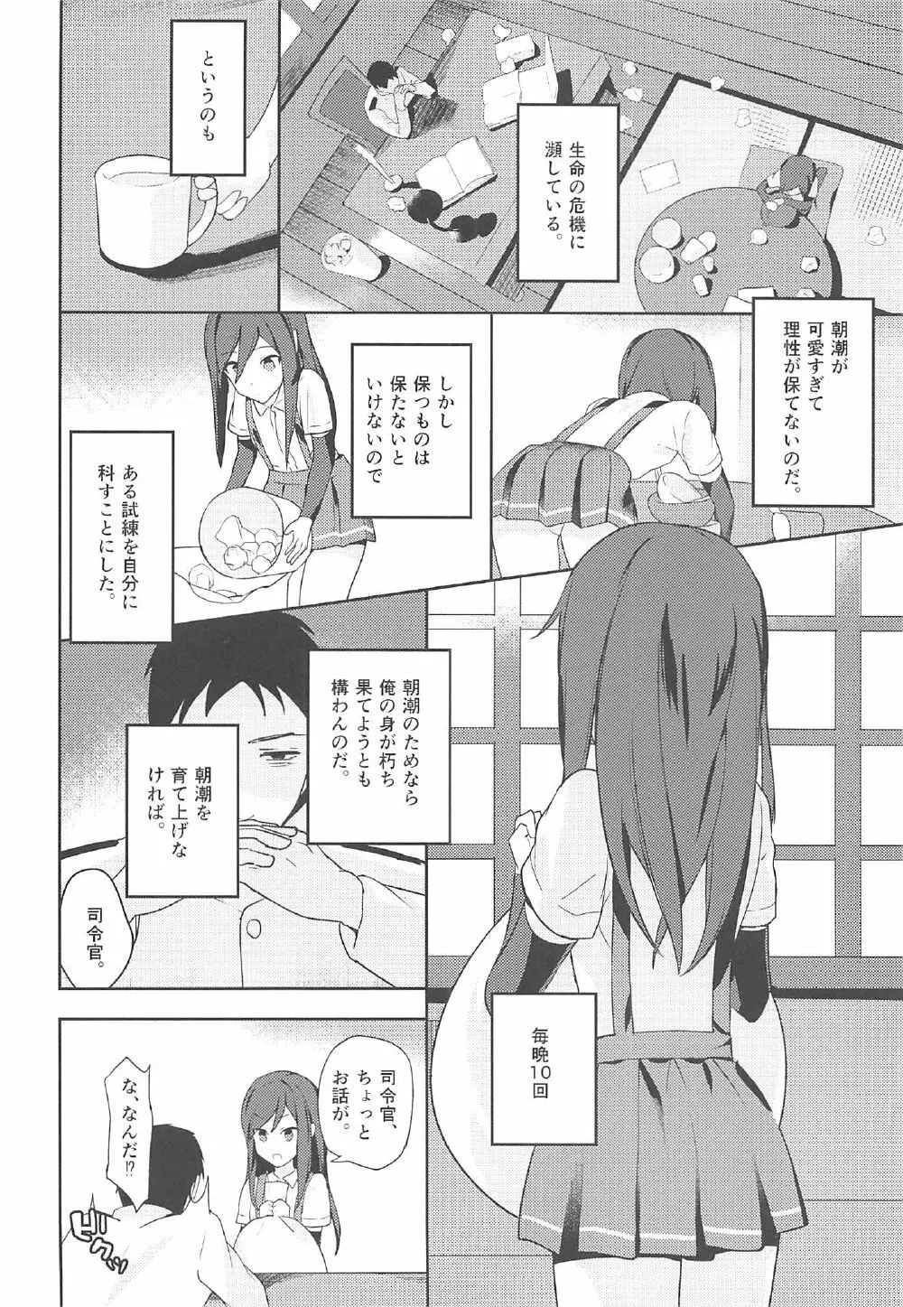 朝潮と初えっち Page.3