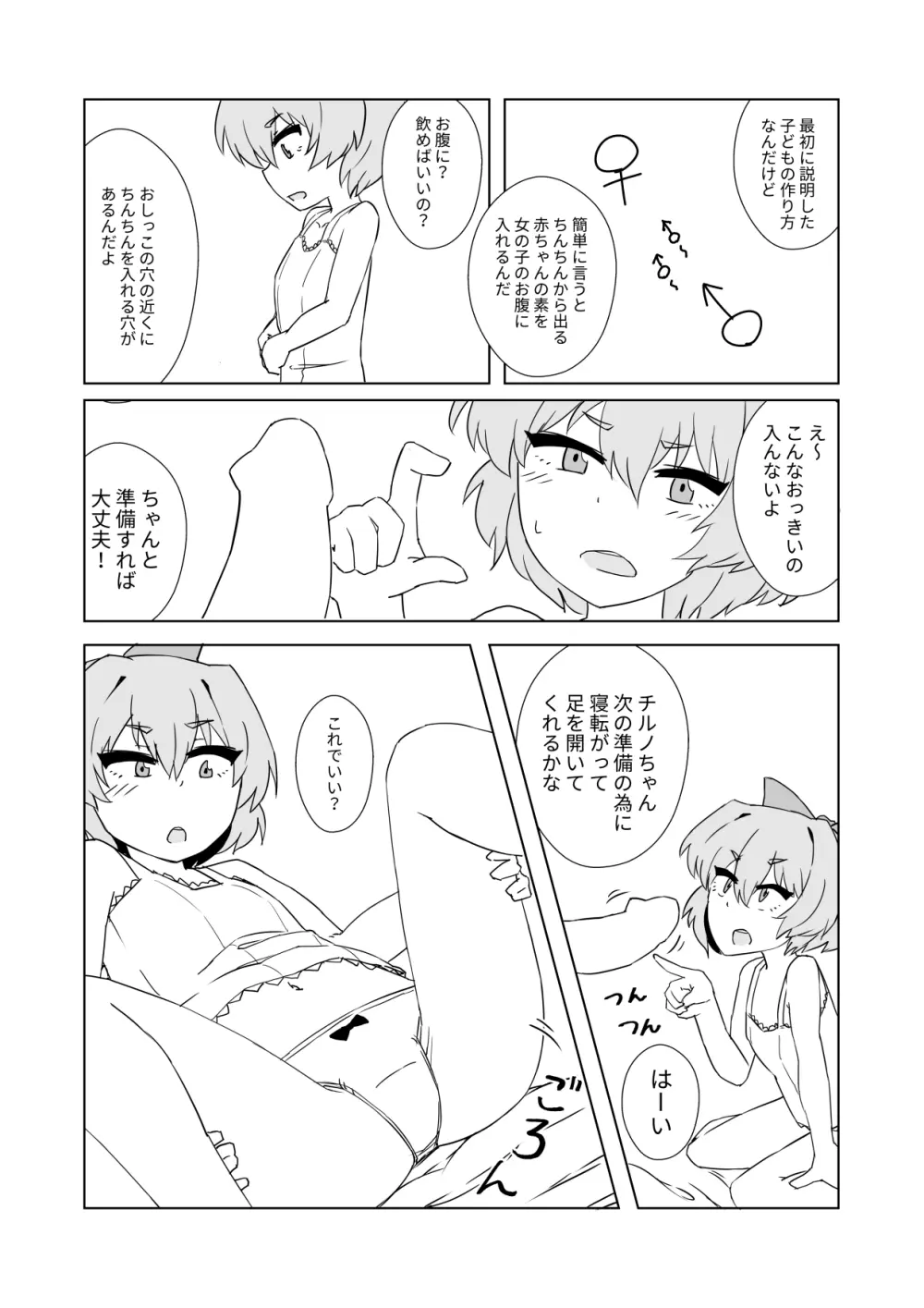 是乃さんのチルノが裸でベタベタする本 Page.13