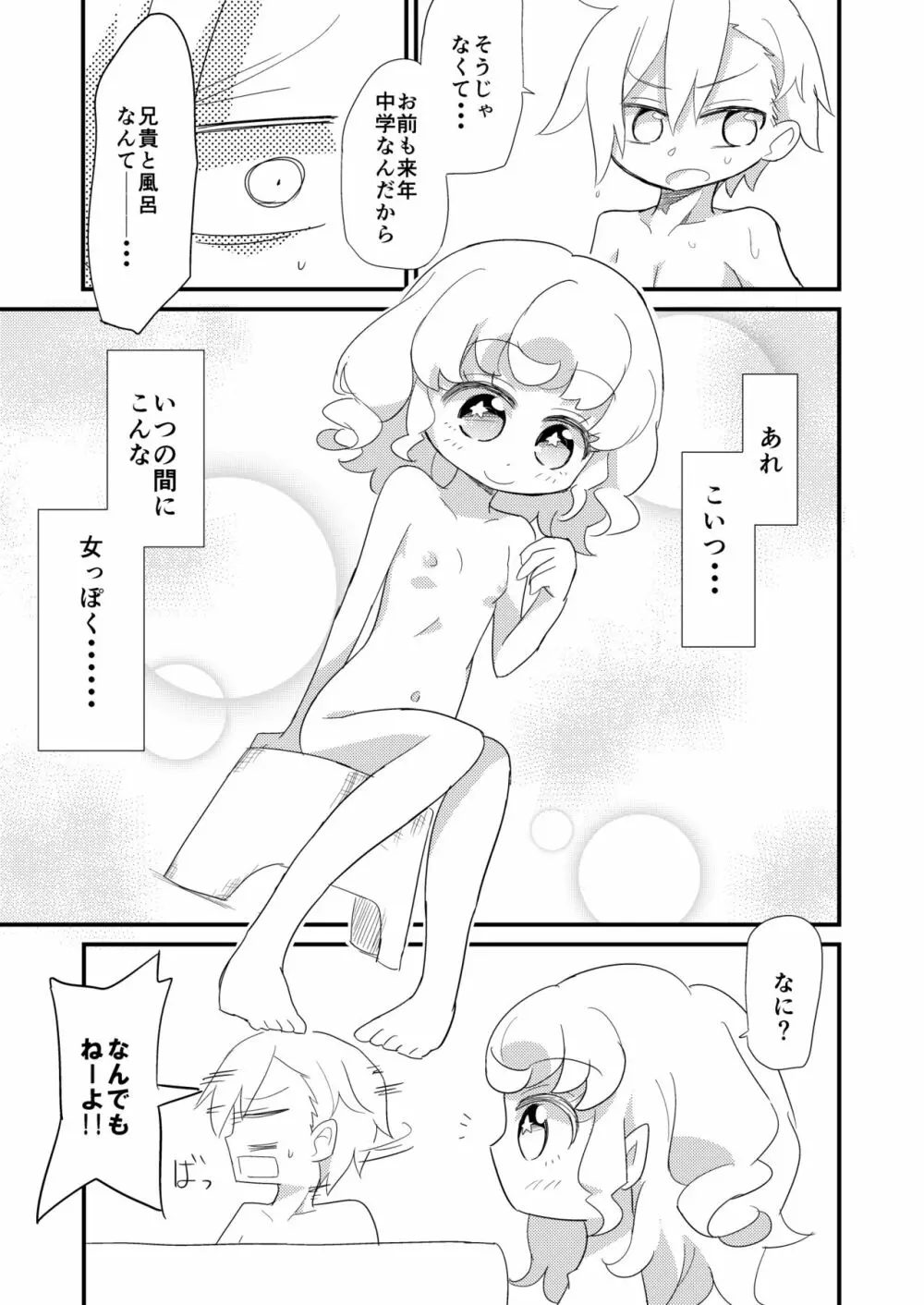 夢川兄妹がお風呂に入る漫画 Page.3