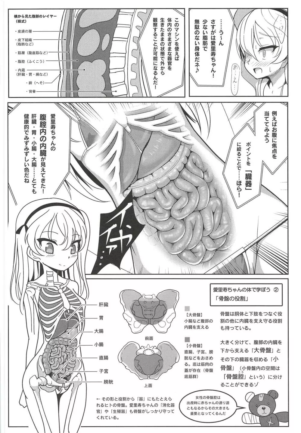 島田愛里寿ちゃんで学ぶ女の子の人体〈骨盤編〉上 Page.11