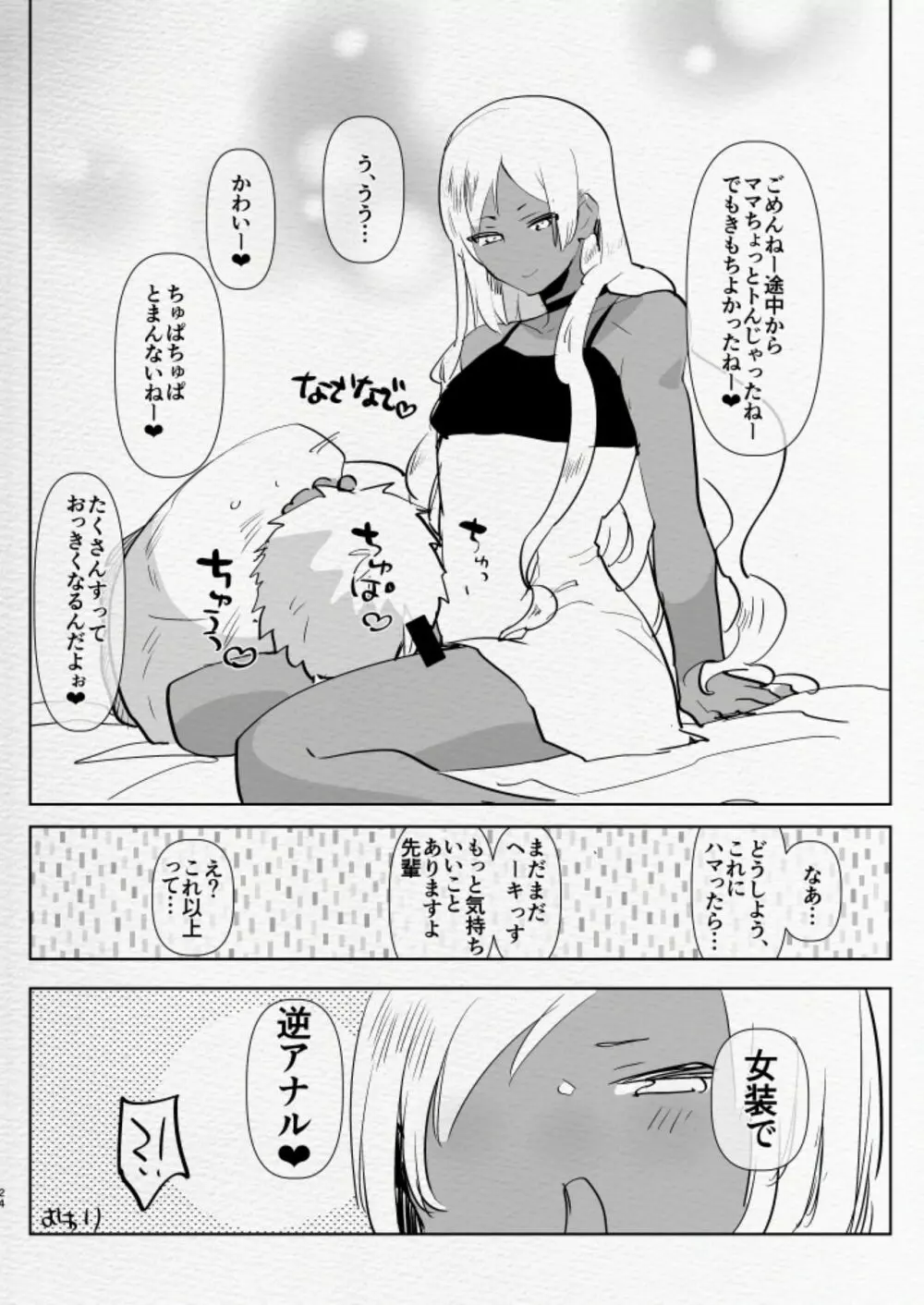 黒ギャル後輩男の娘デリヘル～逆アナルコース Page.24