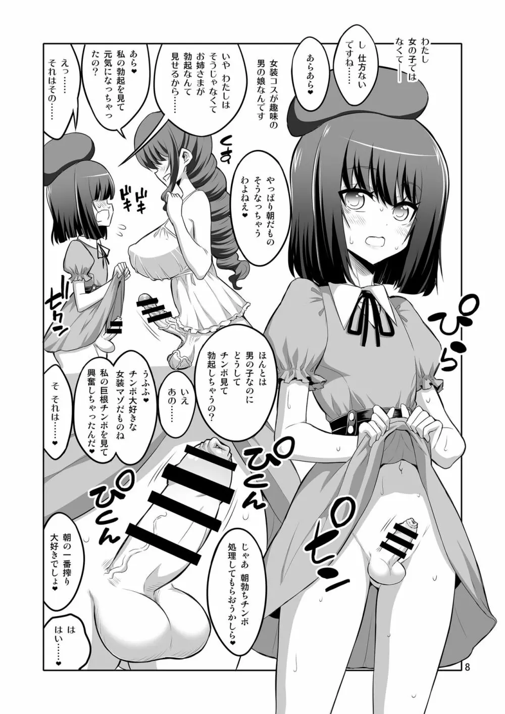 ふたなりお姉さん×男の娘 逆アナルSEX・メス堕ち彼女 Page.8