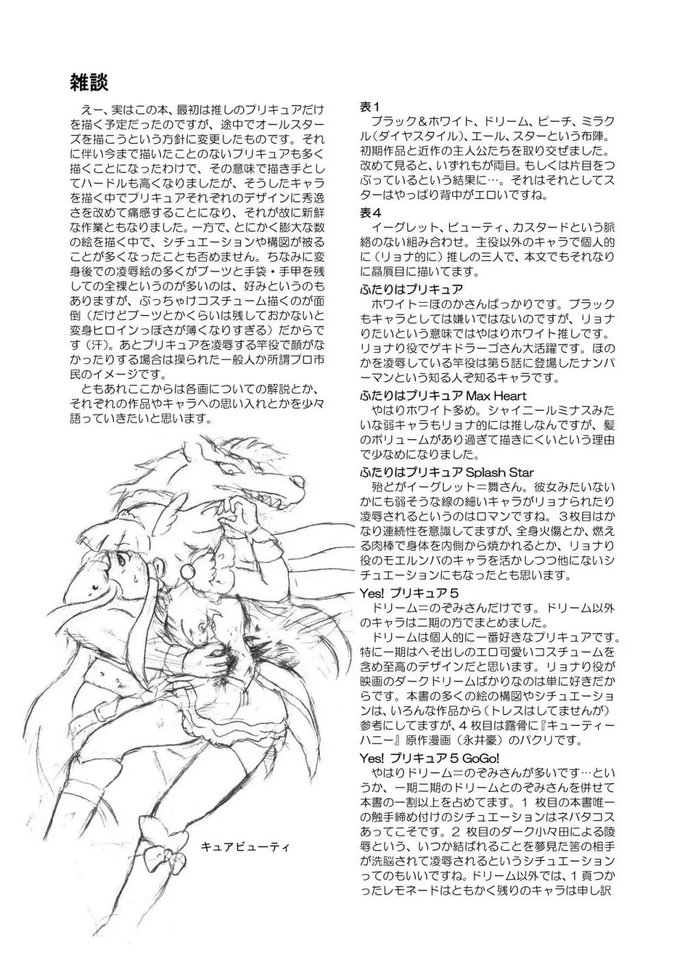 プリキュアオールスターズ リョナ＆凌辱ラフ画集 Page.69
