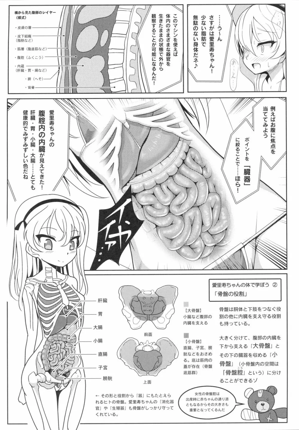 島田愛里寿ちゃんで学ぶ女の子の人体〈骨盤編〉上 Page.11