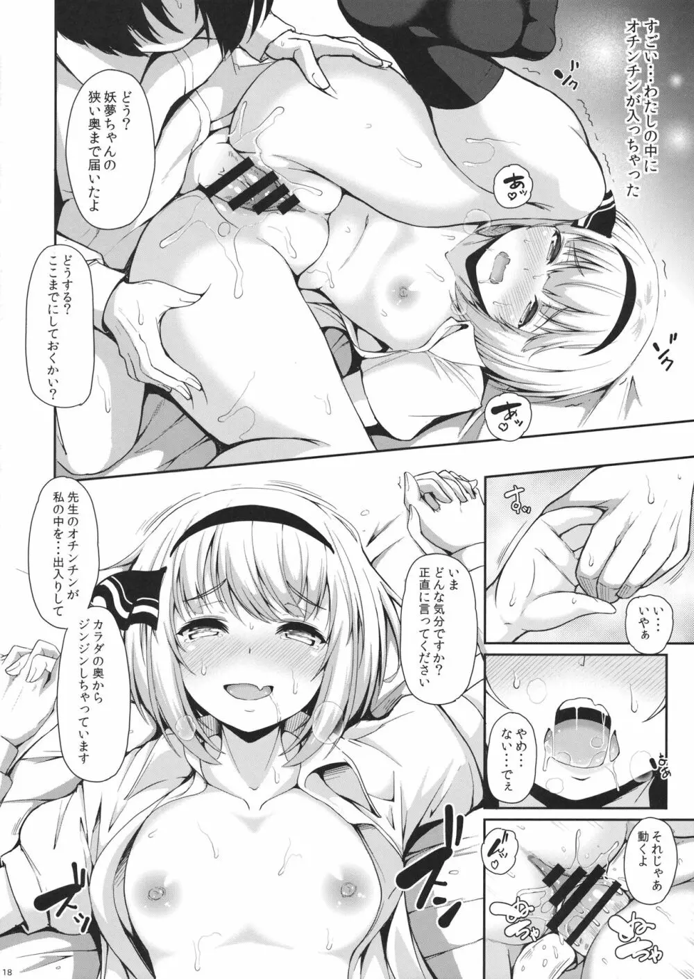 妖夢ちゃんが、Hなお悩み相談でセックスに目覚めてしまうようです。 Page.17