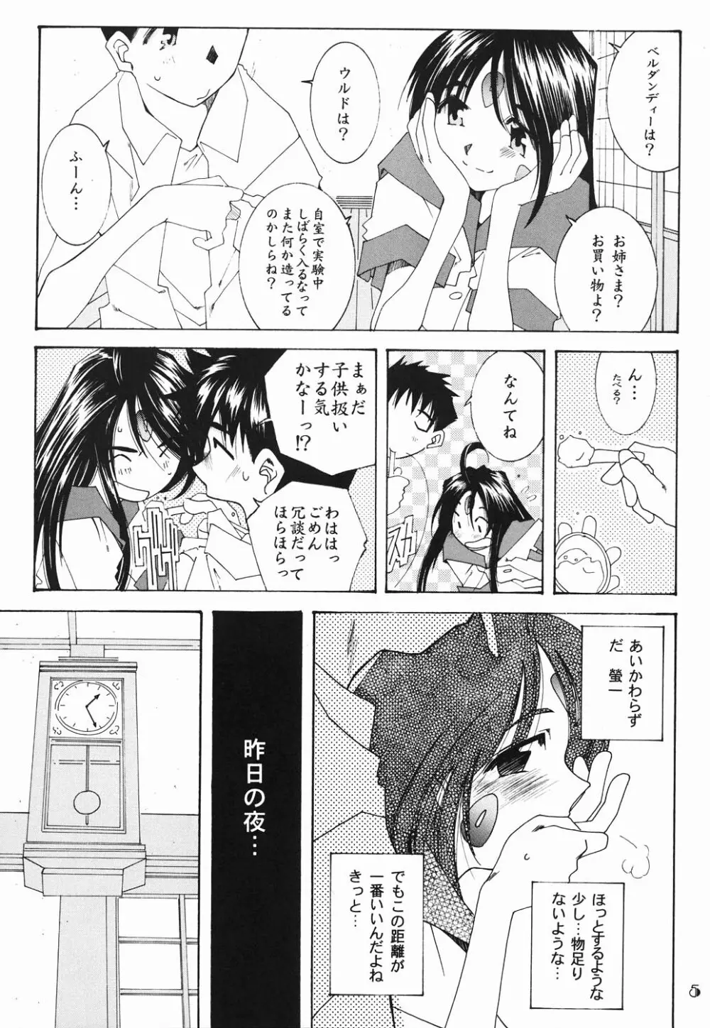 (C61) [RPGカンパニー2 (遠海はるか)] Candy Bell - Ah! My Goddess Outside-Story (ああっ女神さまっ) Page.4