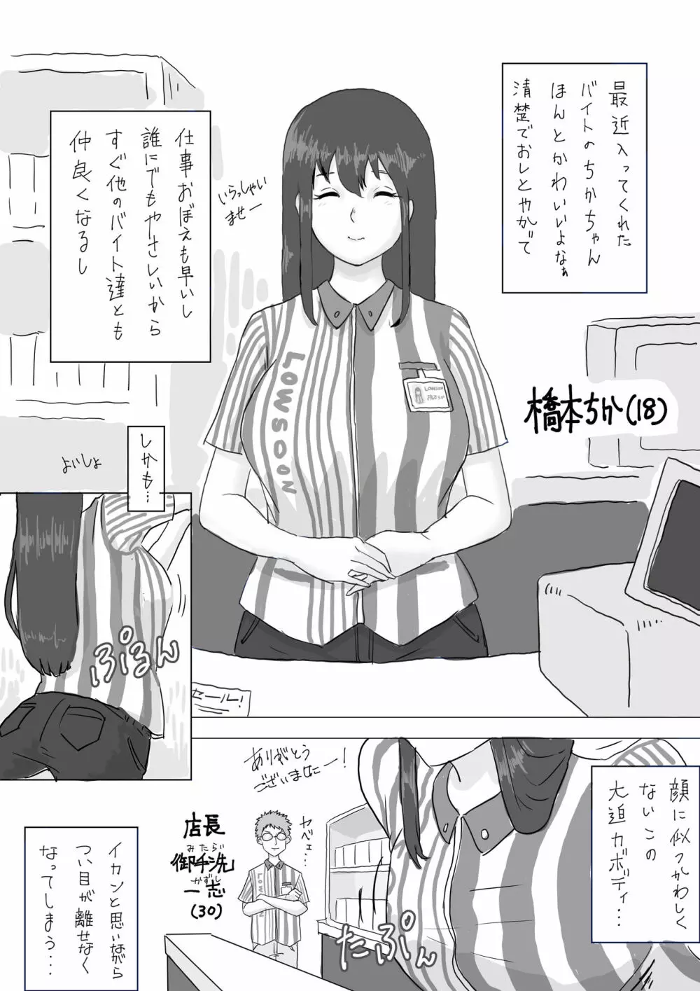 清楚系ビッチちかちゃんのアルバイト漫画 Page.2