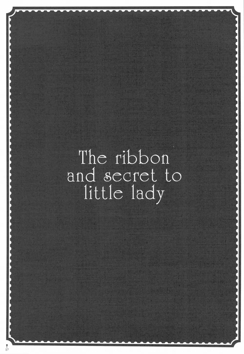 The ribbon and secret to little lady Page.59