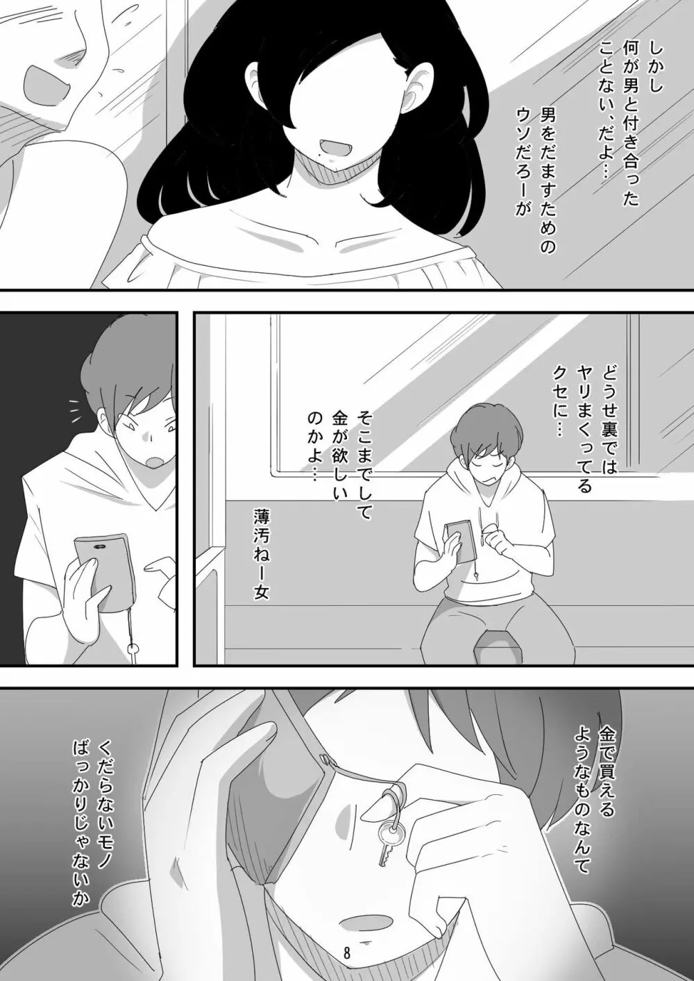 処女ビッチ～貢ぎマゾたらしの女～ Page.8