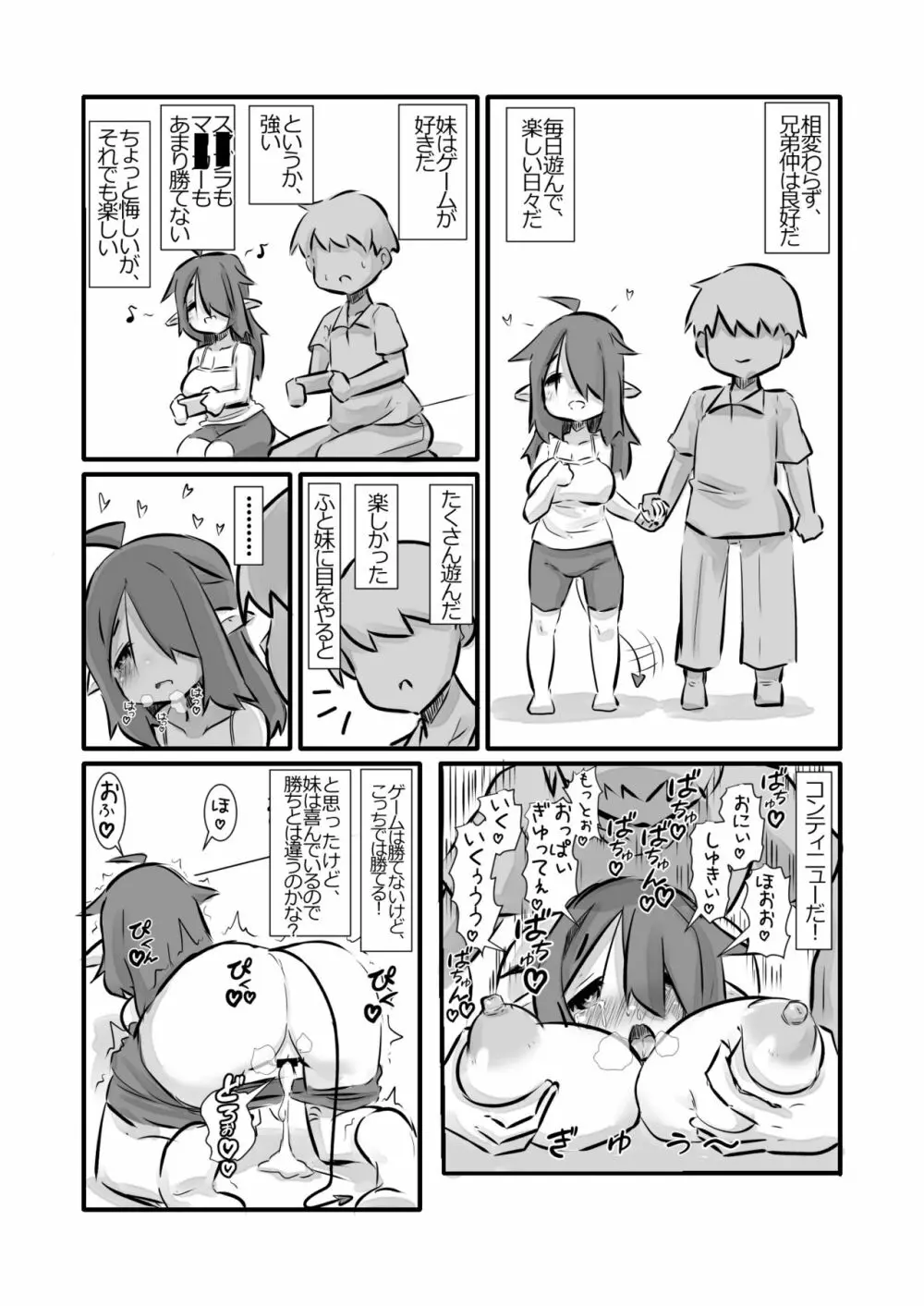 発情した巨乳妹サキュバスに襲われたけど兄として頑張る話 Page.19