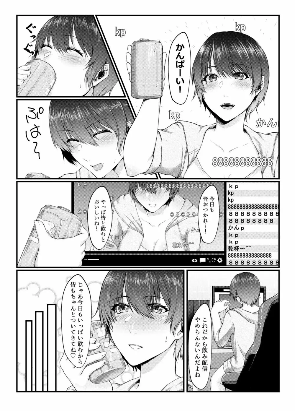 呑み配信JDが裏垢女子になるまで～NTR～ Page.2