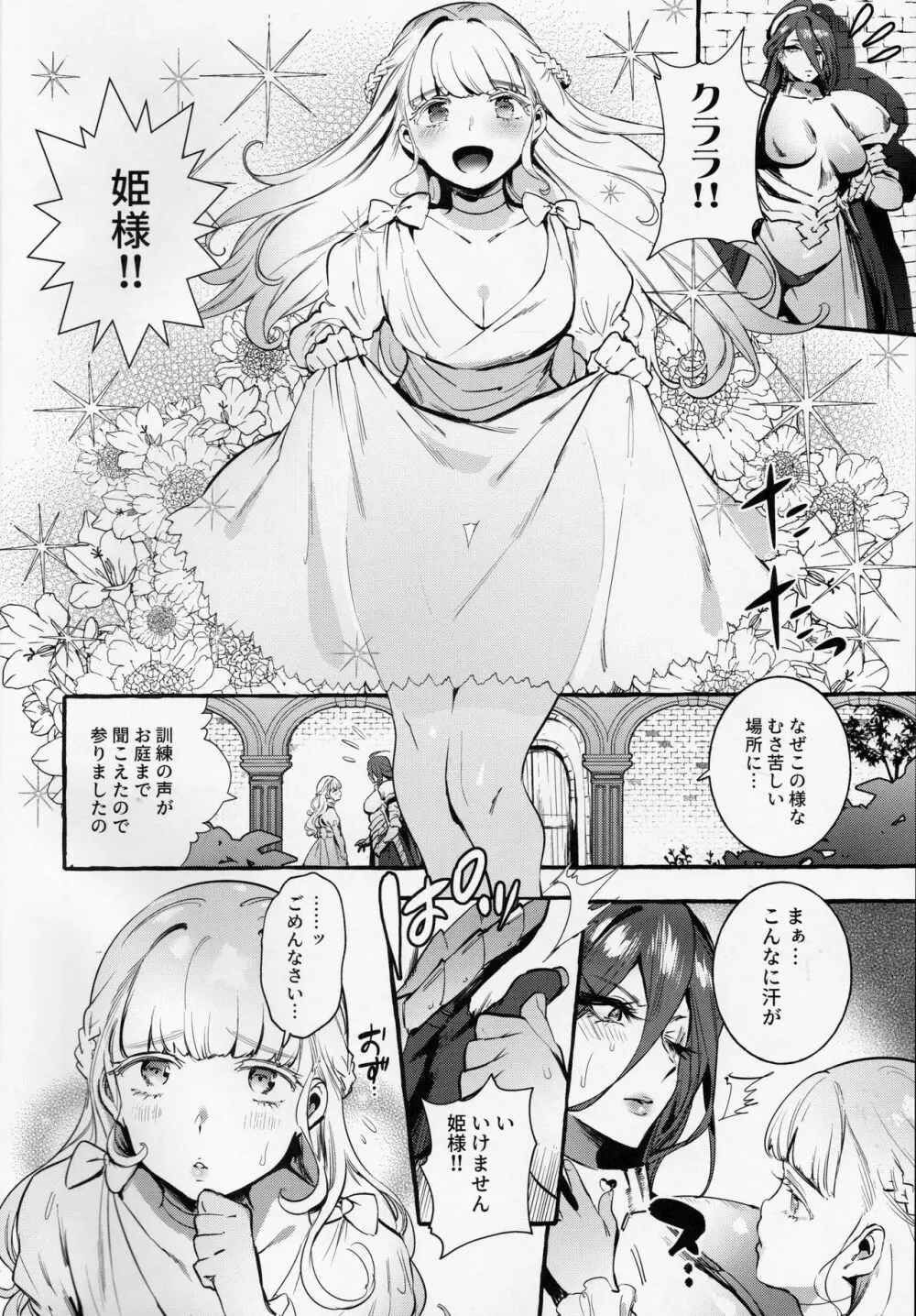 おちんぽ女騎士と処女姫 Page.3