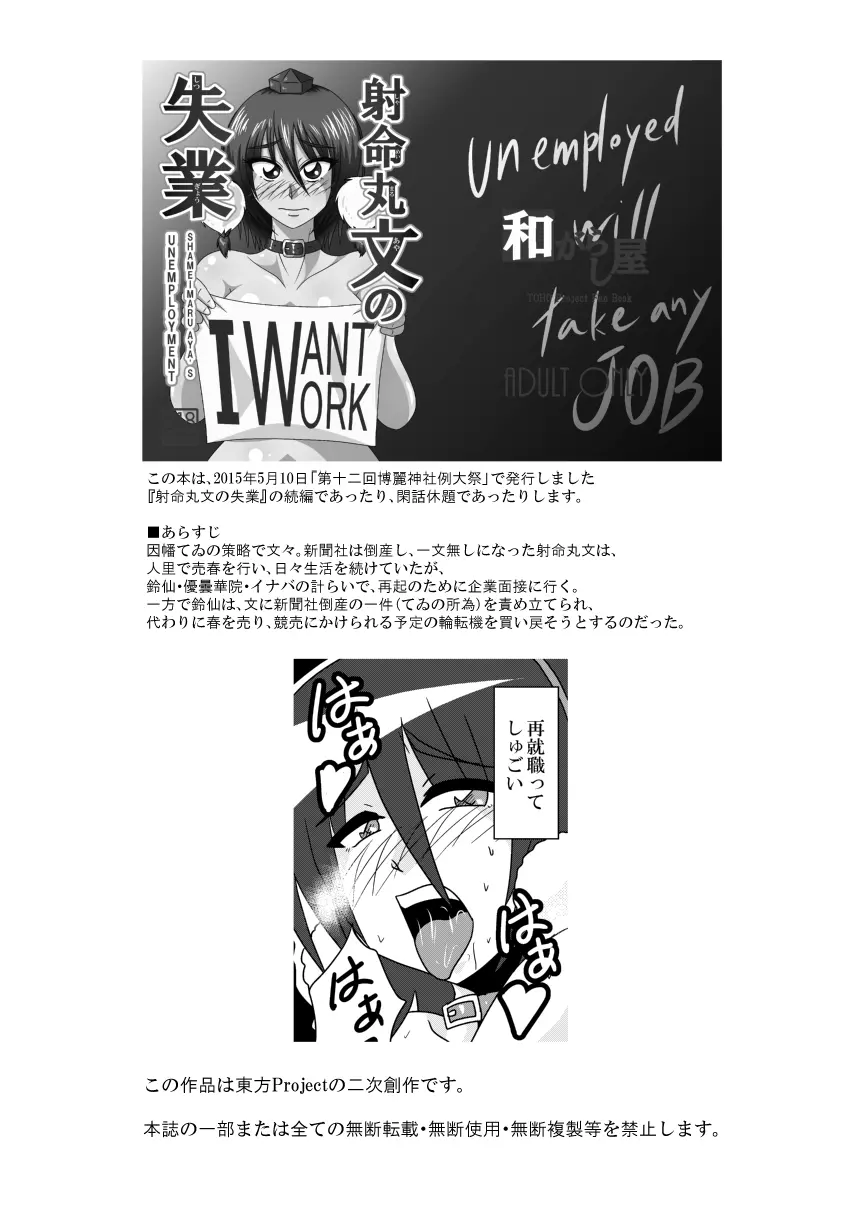 文と鈴仙がアメスク姿で浣腸されて姦されるだけの漫画 Page.3