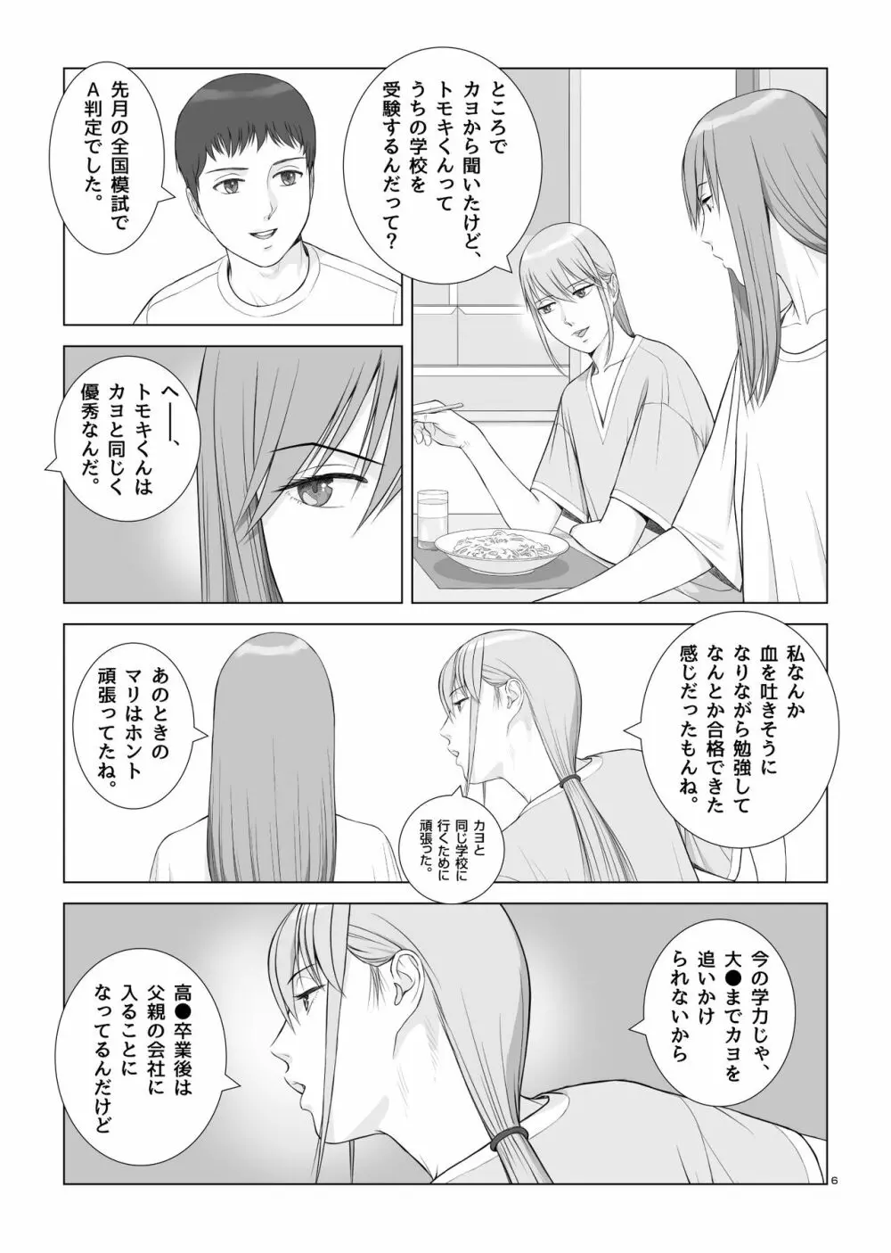 夏の戯交 第ニ話「姉友x姉x弟編」 Page.8