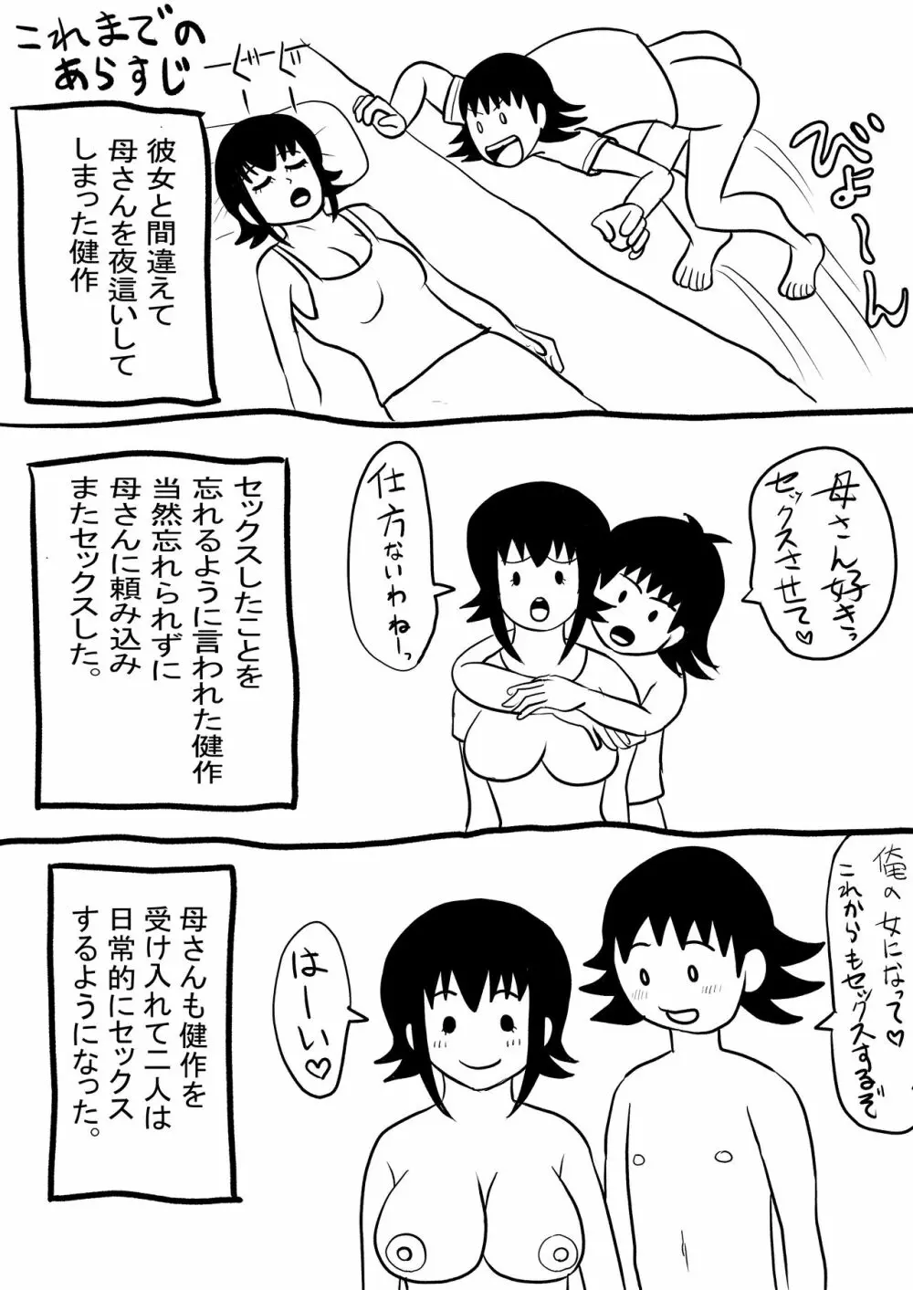 彼女と間違えて母さんに夜這い3 Page.2