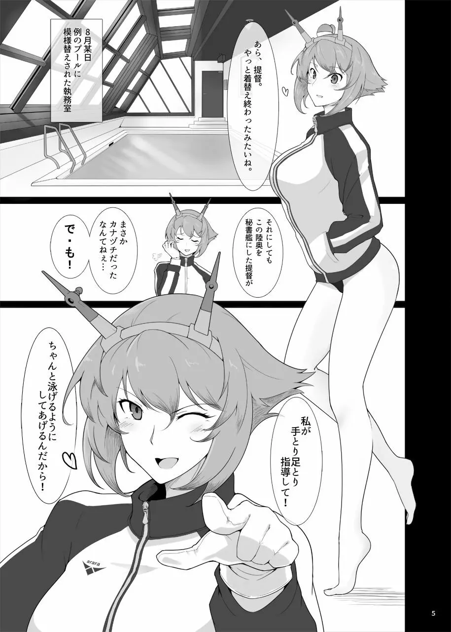 愛しの競泳水着インストラクター 戦艦陸奥 Page.4