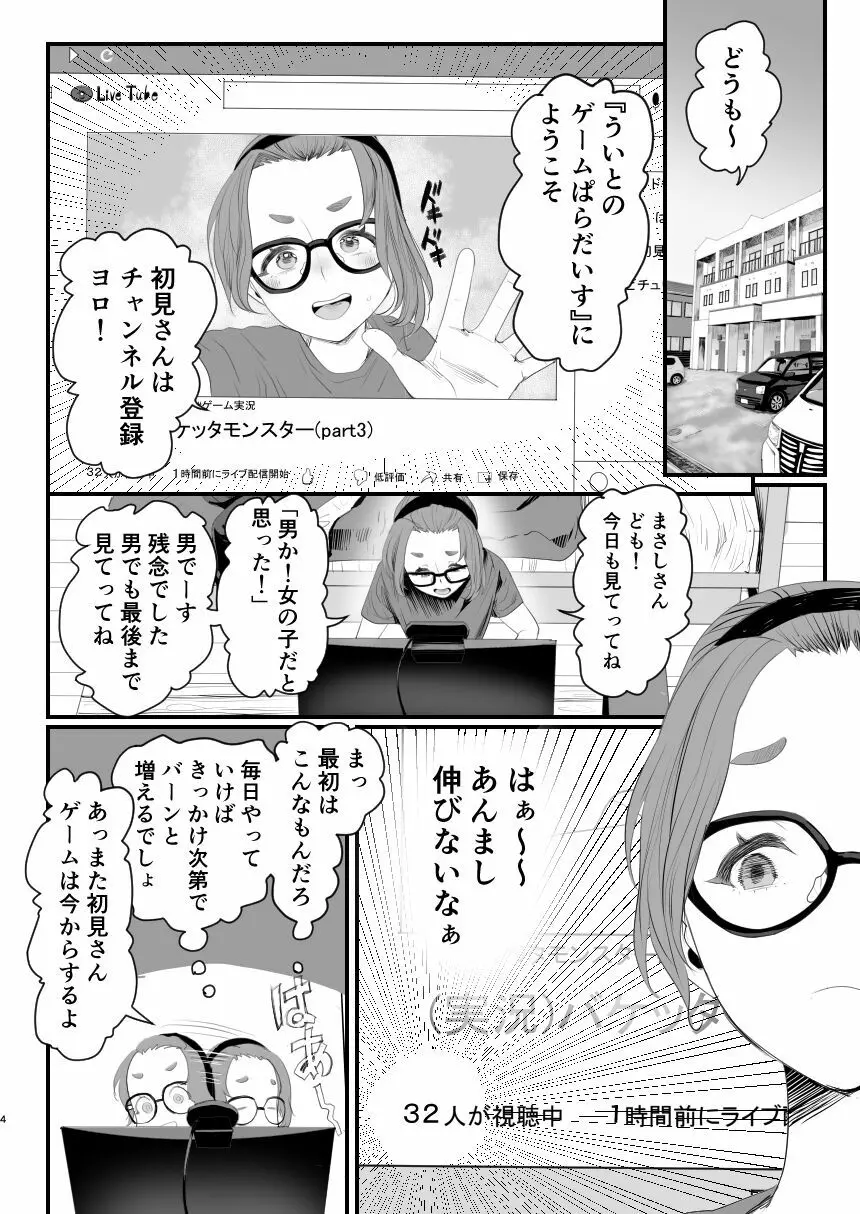 男の娘配信者投げ銭に乗せられてハメられちゃいました Page.4