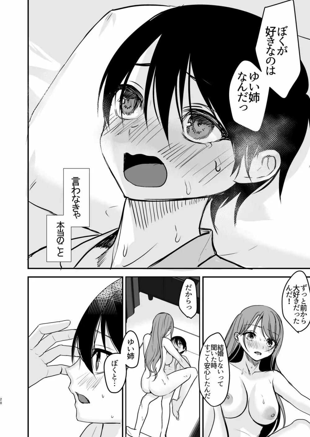 婚約破棄になったお姉ちゃんを慰めたらお泊りHすることになった僕。 Page.27