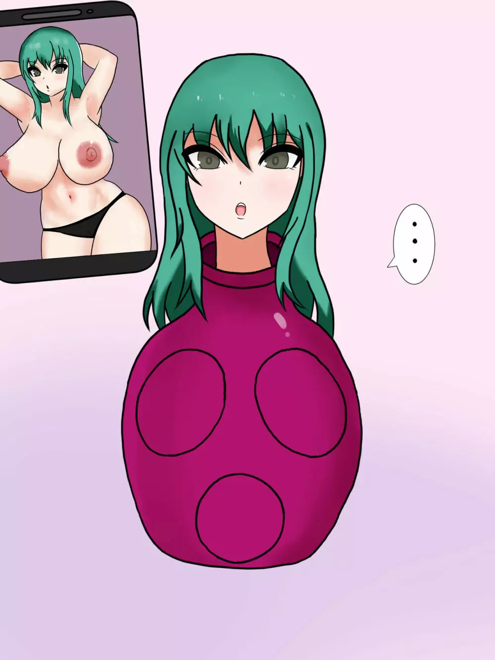 緑髪の巨乳娘ちゃんが「レディポット化」しちゃうだけの形状変化エロCG集 Page.2