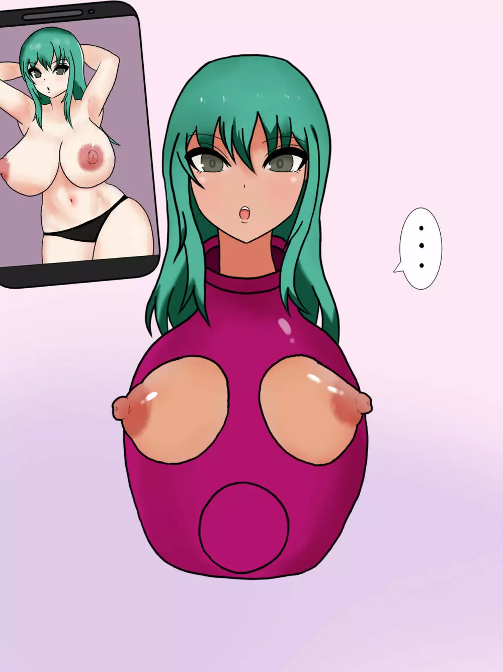 緑髪の巨乳娘ちゃんが「レディポット化」しちゃうだけの形状変化エロCG集 Page.98