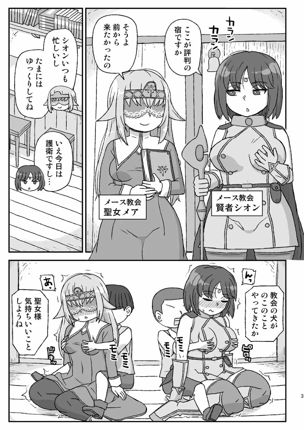 女冒険者を睡眠姦するクソ宿～喪失!聖女と賢者～ Page.3