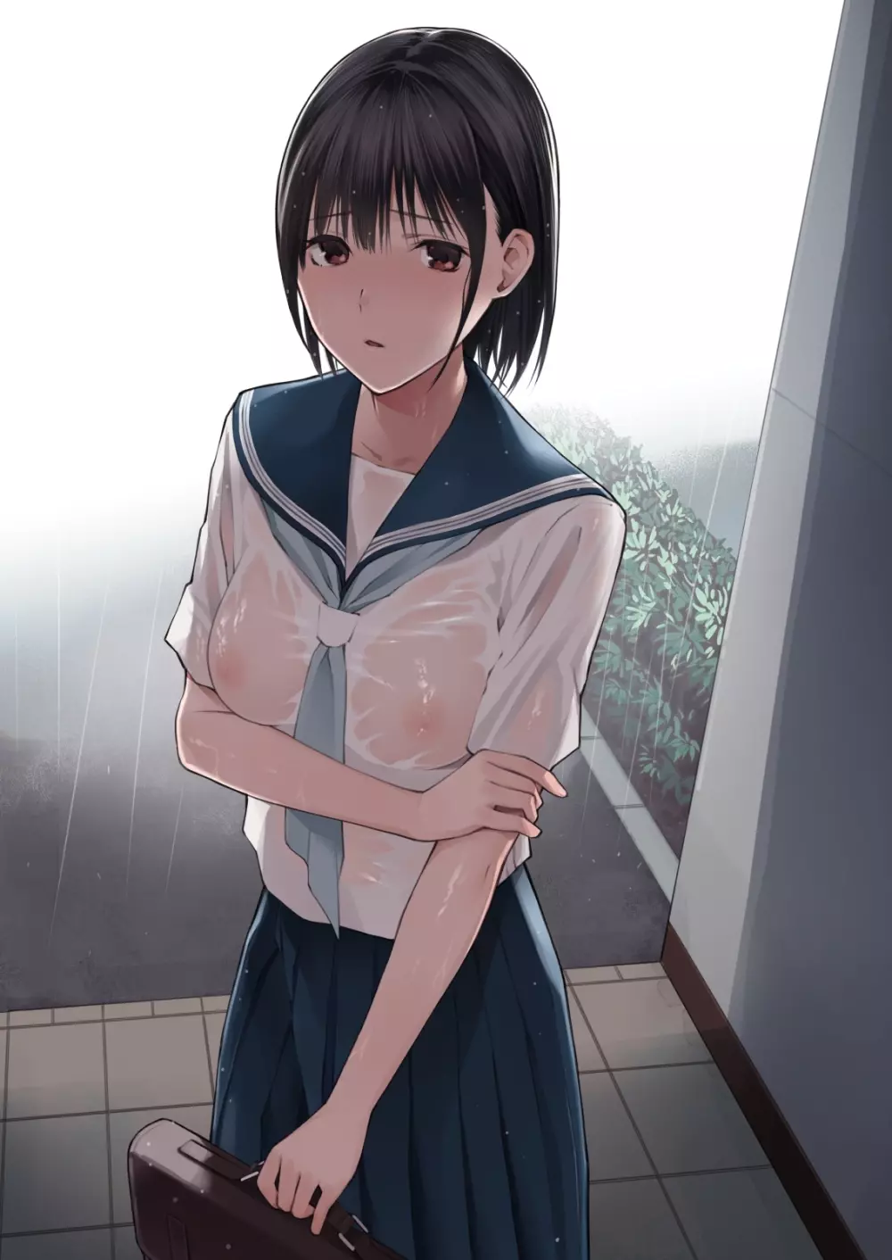 雨の日は、ほんのり乳首