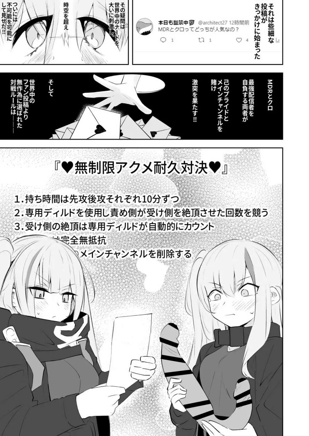 MDRvsKURO最強配信者決定戦無制限アクメ耐久対決‼ Page.2