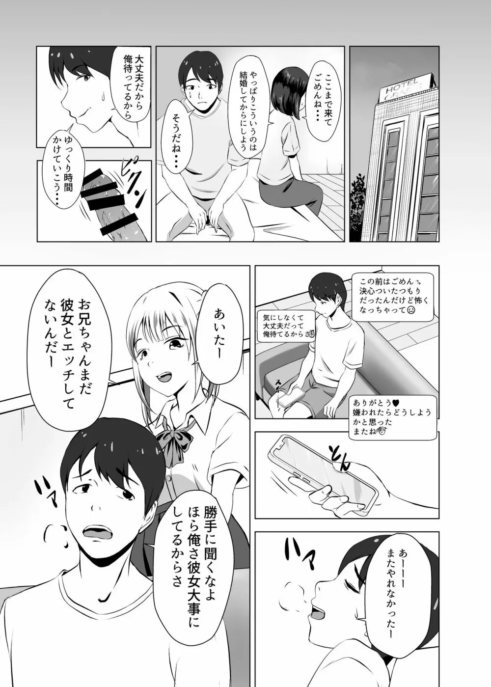 ボクには彼女がいるのに妹の友達のビッチな誘惑に負けてしまいそう Page.3