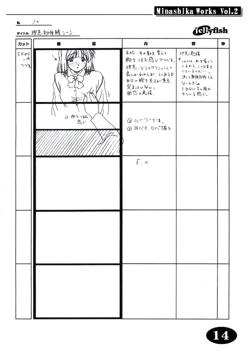 Minasika Works Vol.2 「LOVERS ～恋に落ちたら…～」絵コンテ集 Page.13