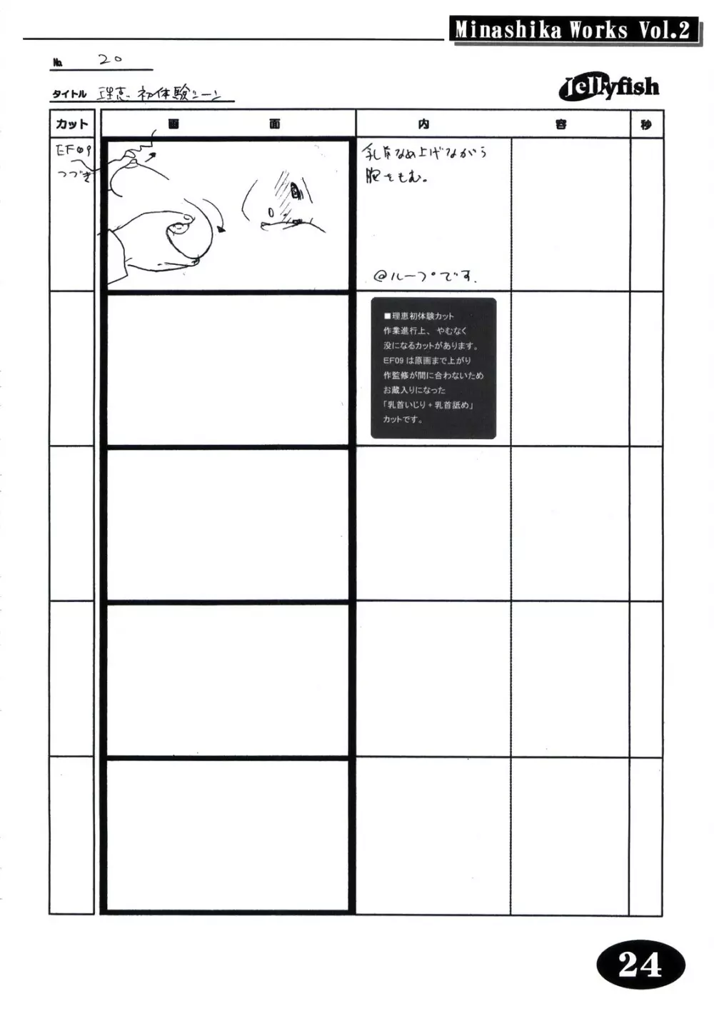 Minasika Works Vol.2 「LOVERS ～恋に落ちたら…～」絵コンテ集 Page.23