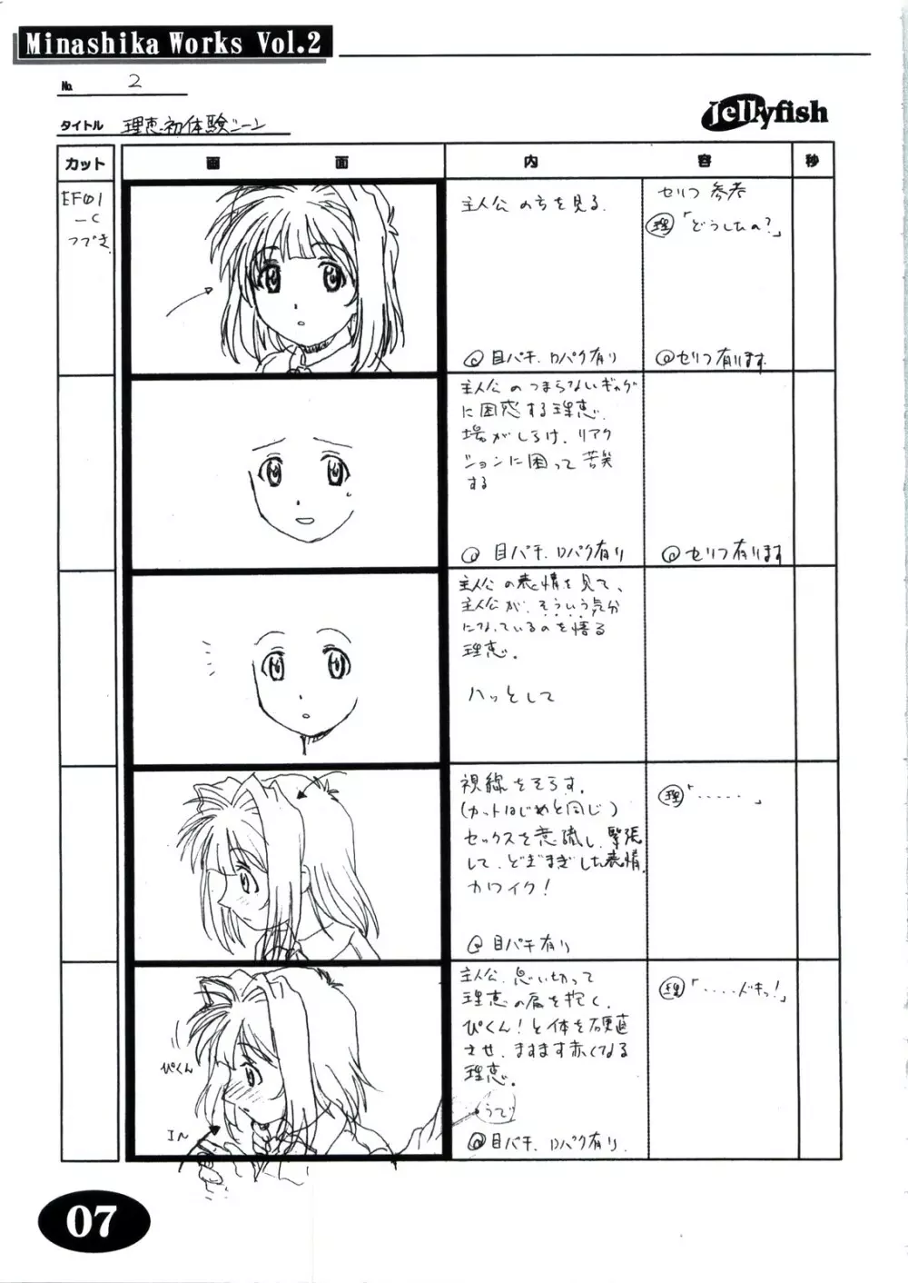 Minasika Works Vol.2 「LOVERS ～恋に落ちたら…～」絵コンテ集 Page.6