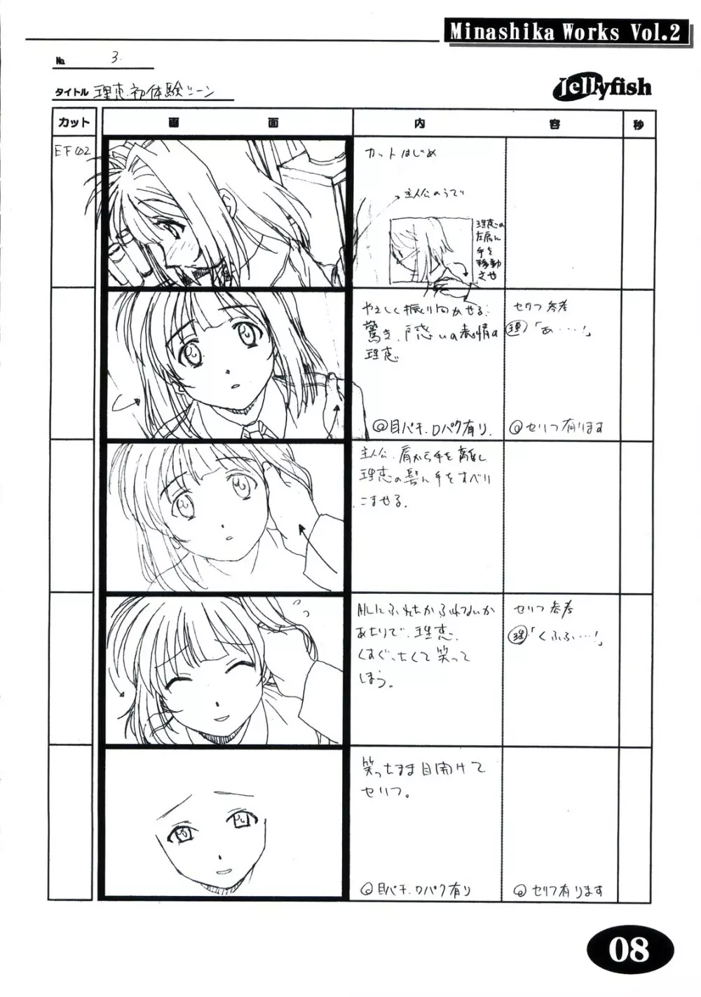 Minasika Works Vol.2 「LOVERS ～恋に落ちたら…～」絵コンテ集 Page.7
