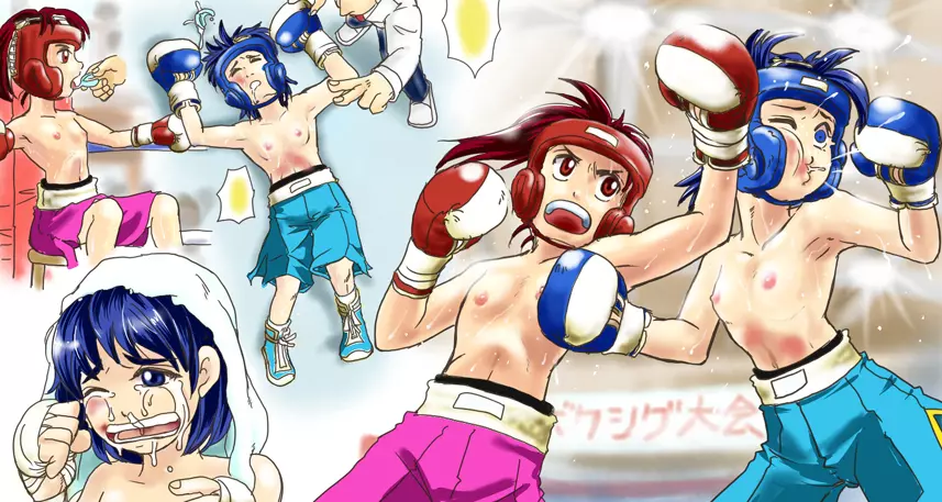 Girl vs Girl Boxing Match 4 by Taiji Page.1