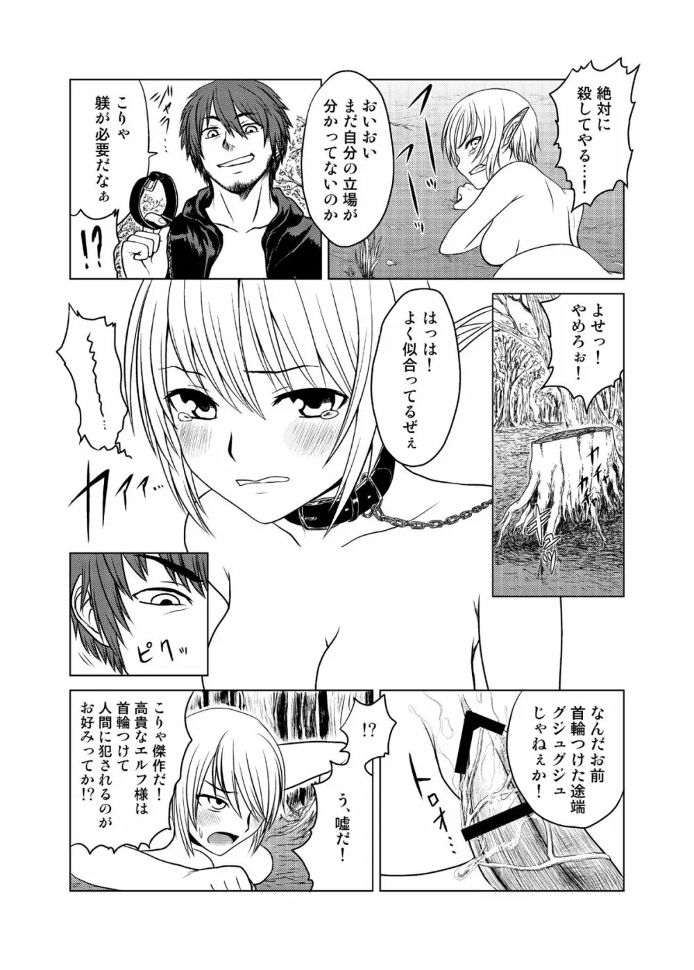 おっぱいとプライドばかりが立派なレベル1のエルフを魔法で動けなくして中出しレイプ Page.12