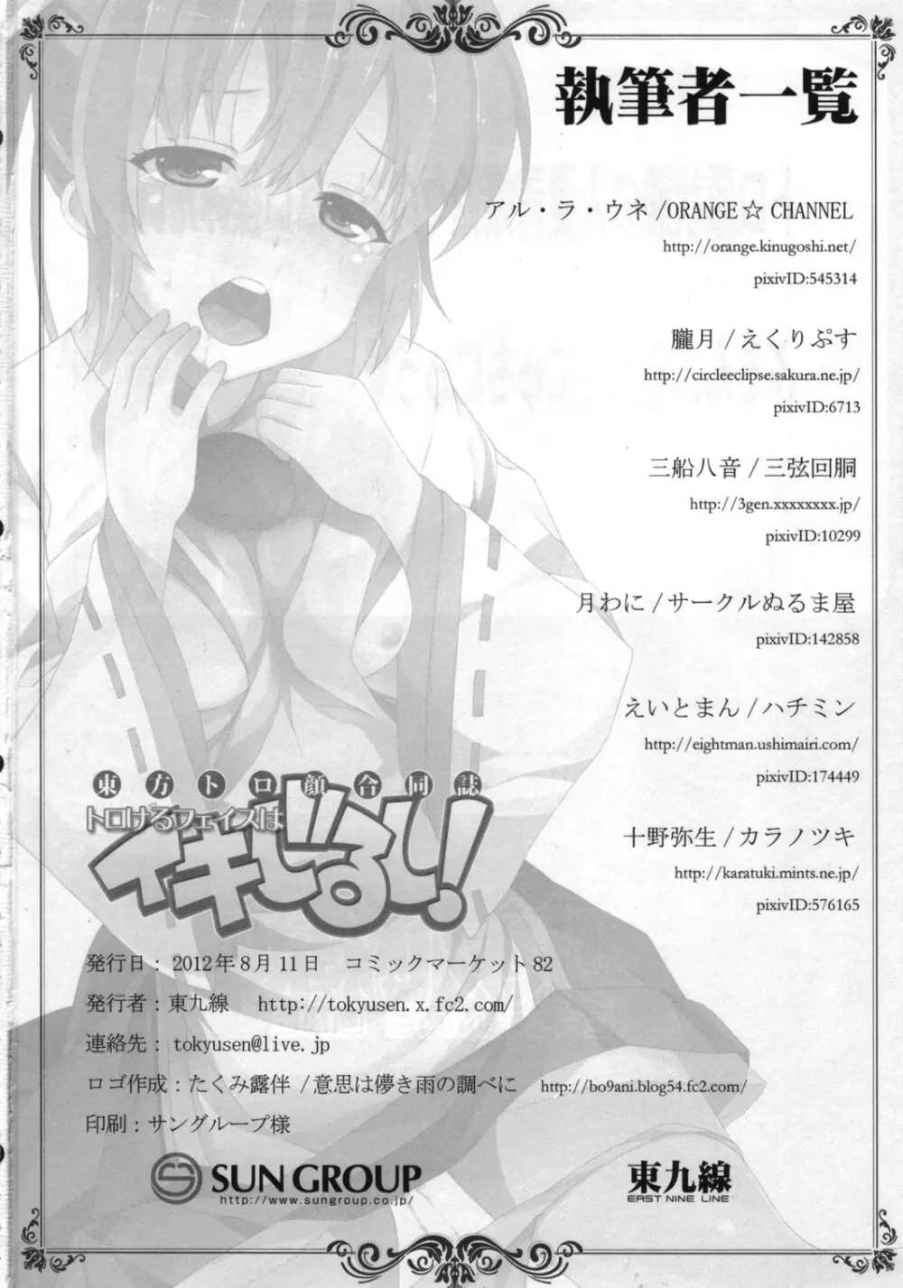 東方トロ顔合同誌 トロけるフェイスはイキじるし！ Page.61