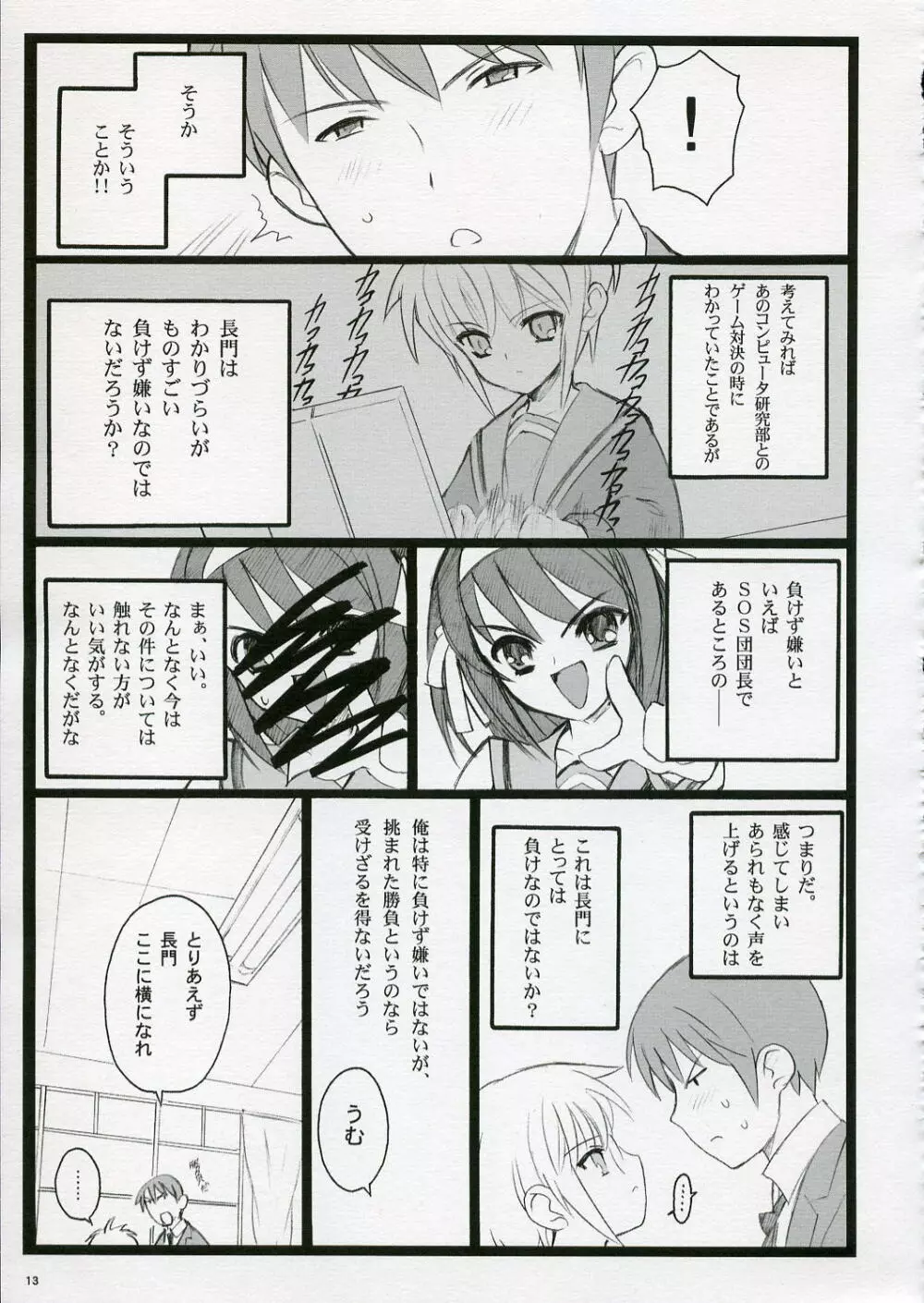 恋するハルヒは切なくて、キョンを想うとすぐHしちゃうの Page.13