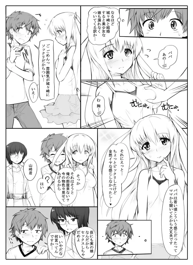 未来からタイムスリップしてきた娘とファックする漫画 Page.2