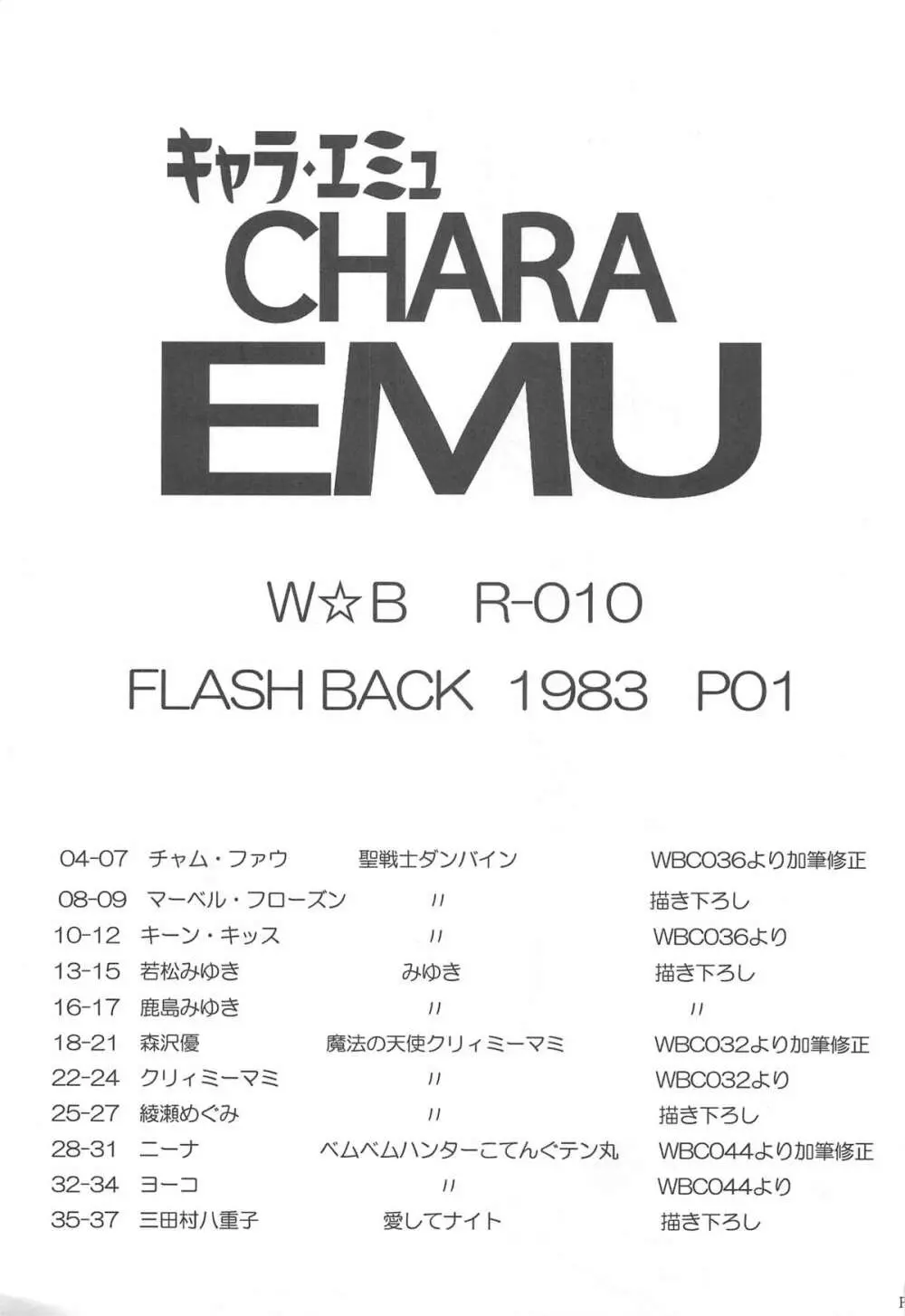 キャラ・エミュ W☆BR010 FLASHBACK 1983 P01 Page.2