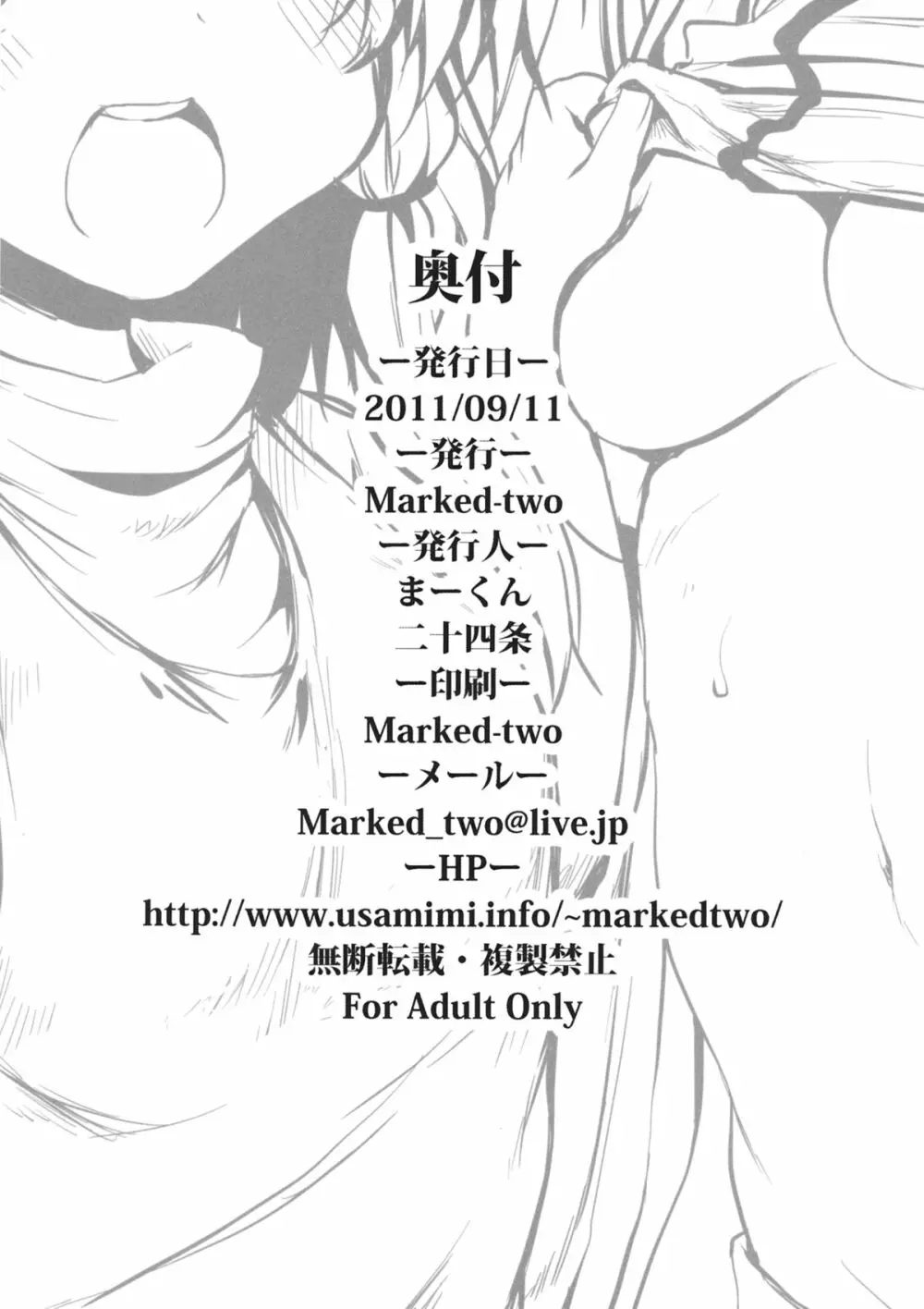 (例大祭SP2) [Marked-two (まーくん)] Marked-two -code：3- (東方Project) Page.11