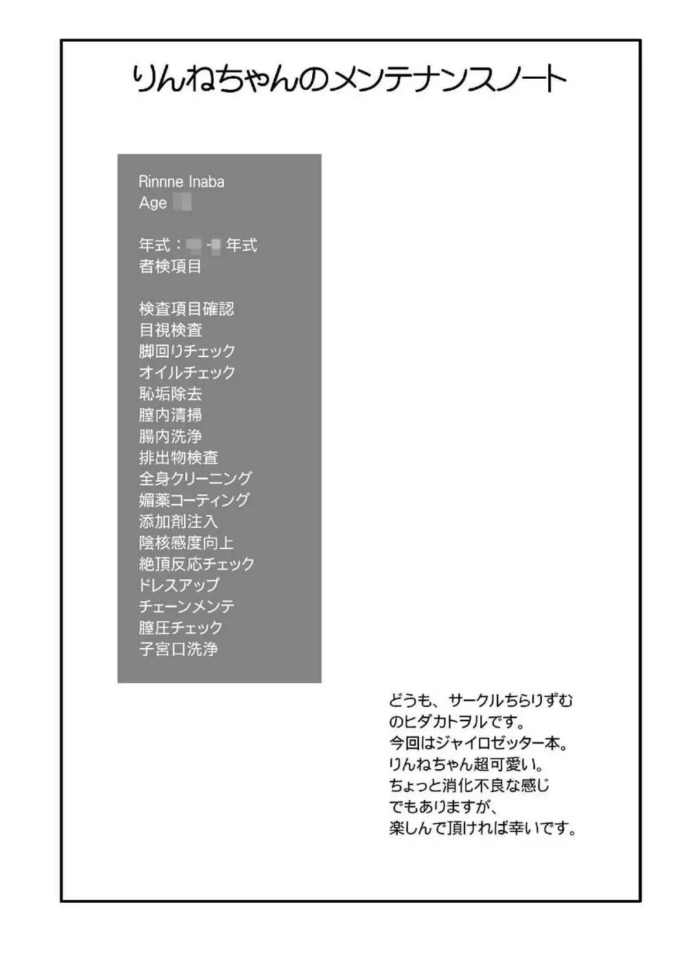 りんねちゃんのメンテナンスノート Page.3