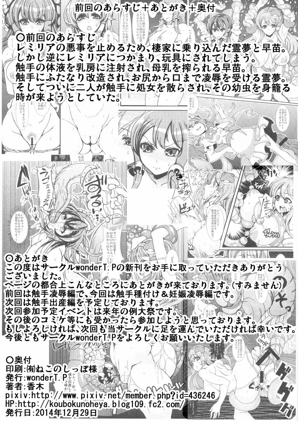 早苗と霊夢が触手にすごい事されちゃう本2 Page.3