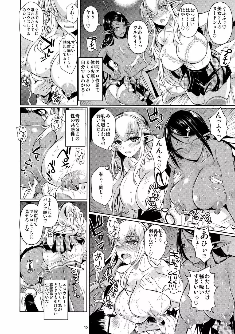 ハイエルフ×ハイスクール 白×黒 Page.13