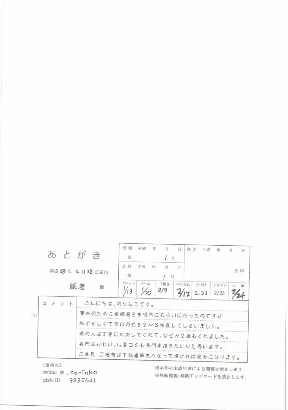 長門の一人暮らし Page.20